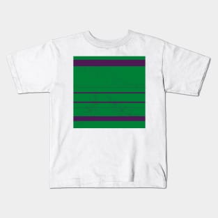 purple and green stripes Kids T-Shirt